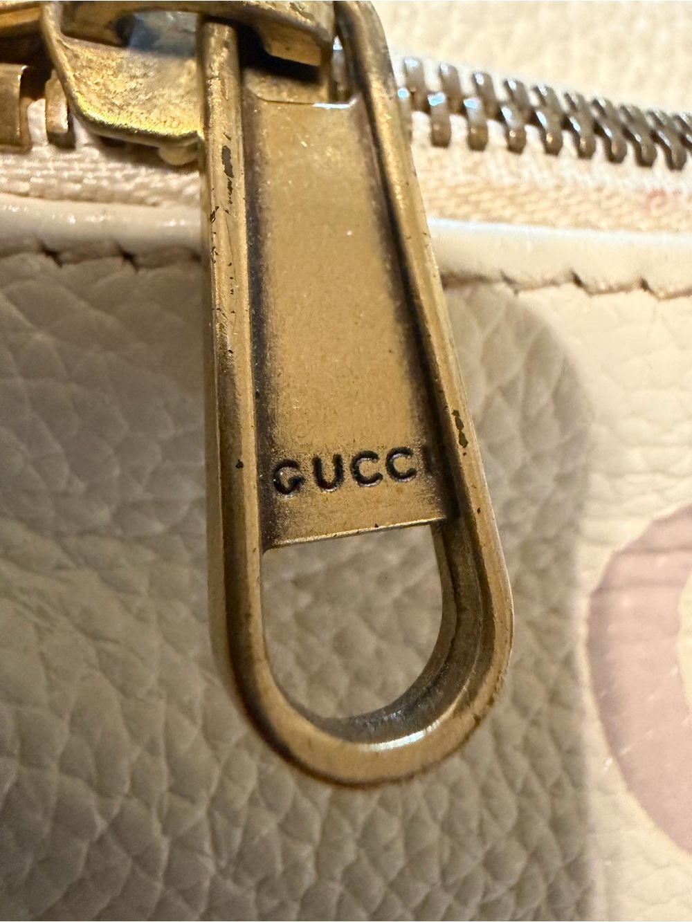 Authentic Gucci Beltbag Belt Logo Ivory Leather - Picture 3 of 8